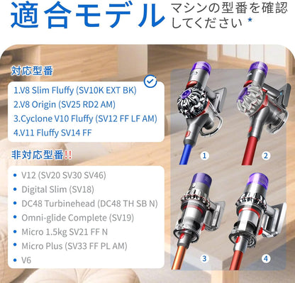 ダイソン対応 ミニソフトブラシ アタッチメント V7/V8/V10/V11/V15対応 掃除機用パーツ 細部清掃 互換品 付属 ツール