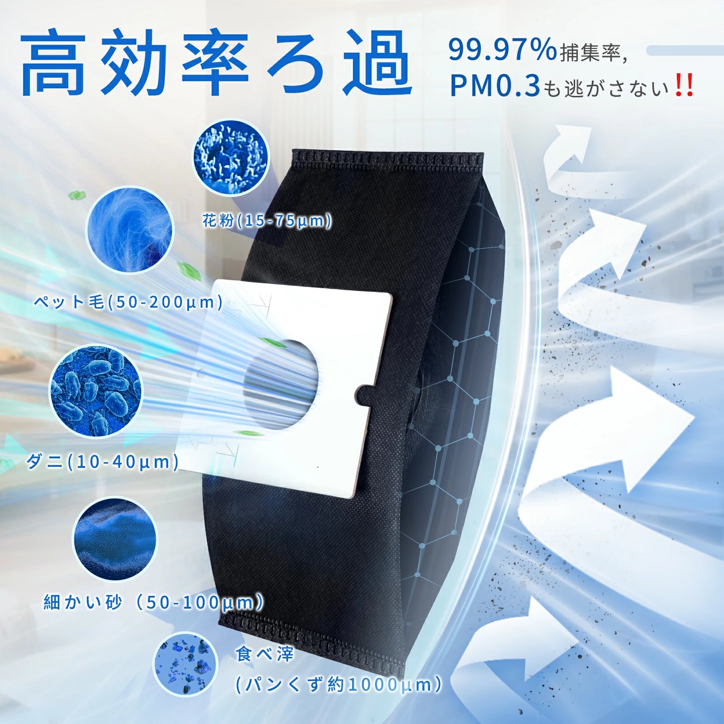 三菱 掃除機 紙 パック MP-9A 炭脱臭紙パック MP-9/MP-2/MP-3/MP-5/MP-7/MP-9/MP-3A/MP-7A後継品 TC-FM2B-A Be-K TC-FRX1 横形紙パック式 掃除機専用 高性能交換用紙パック 強吸力回復 12枚