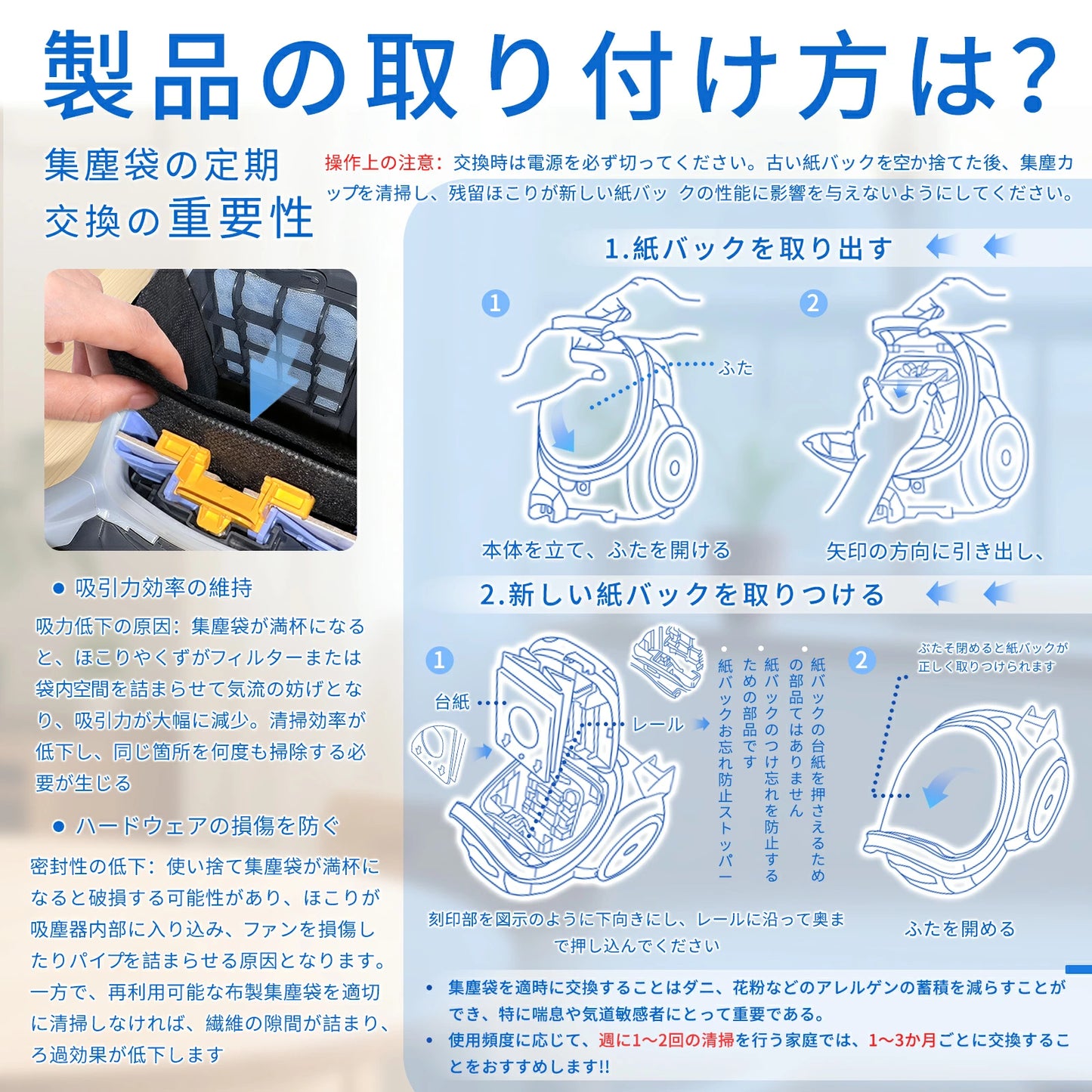 三菱 掃除機 紙 パック MP-9A 炭脱臭紙パック MP-9/MP-2/MP-3/MP-5/MP-7/MP-9/MP-3A/MP-7A後継品 TC-FM2B-A Be-K TC-FRX1 横形紙パック式 掃除機専用 高性能交換用紙パック 強吸力回復 12枚