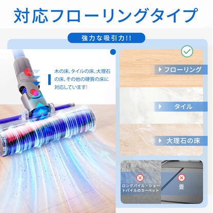 ダイソンV8用 ヘッド V7Fluffy V10 V11 V15 SV10 SV12 SV14 SV22 SV25掃除機対応 掃除機交換部品 ソフトローラークリーナーヘッド 付属品 2 点 交換ヘッド