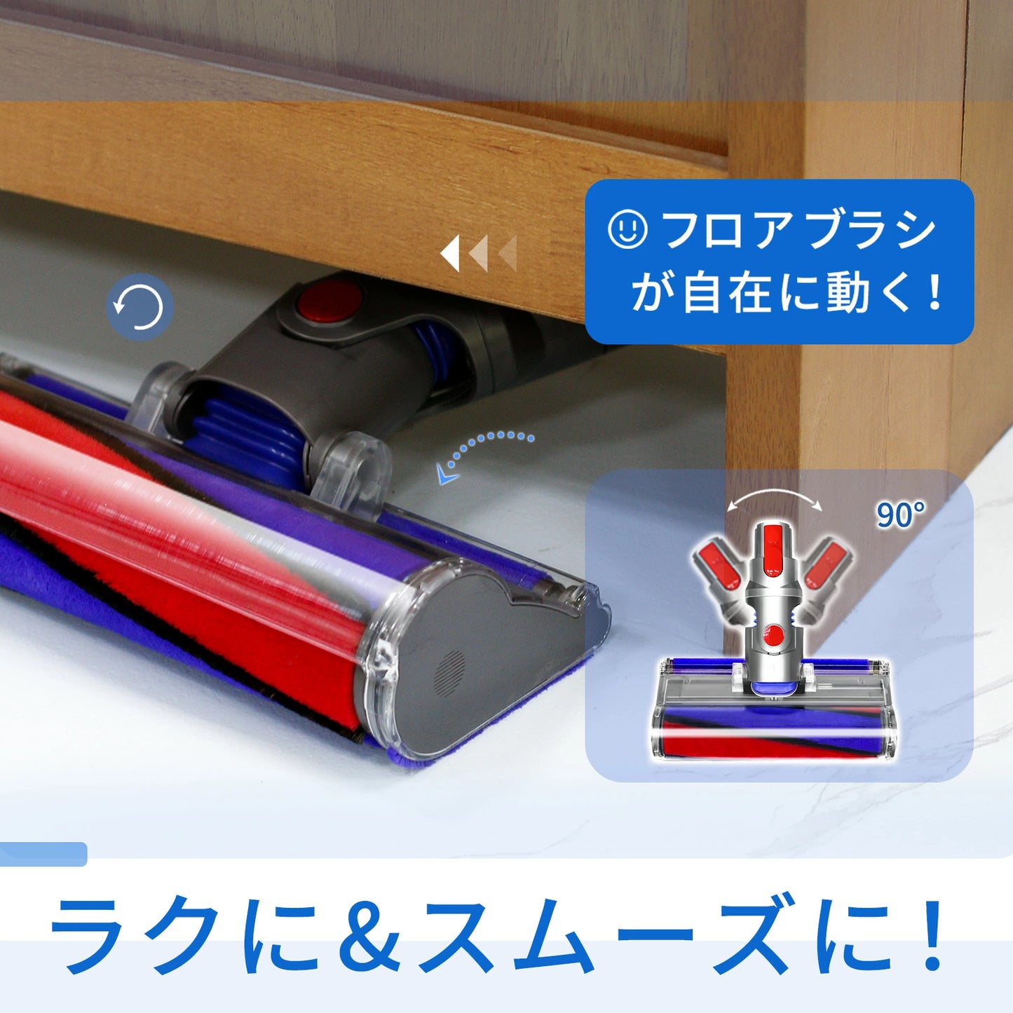 ダイソンV8用 ヘッド V7Fluffy V10 V11 V15 SV10 SV12 SV14 SV22 SV25掃除機対応 掃除機交換部品 ソフトローラークリーナーヘッド 付属品 2 点 交換ヘッド