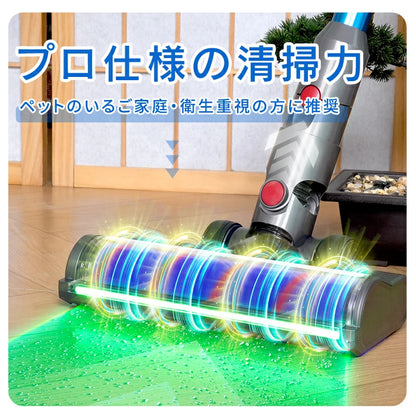 ダイソン SV18 掃除機交換 ヘッド グリーンライト ほこり検知 ソフトローラー 掃除機交換ヘッド ダイソン V12 Detect/V12 Digital Slim/SV18FF/SV20FF/SV30ABL/SV46ABL互換モデル V12掃除機交換用ソフトローラーヘッド