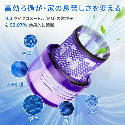ダイソン SV18 フィルター 互換品 2個 掃除機 V10slim SV18 デジタルスリム 互換フィルター sv18ff Digital Slim Fluffy 高性能 HEPAフィルター コードレス掃除機 交換用部品 吸引力回復 水洗い可能
