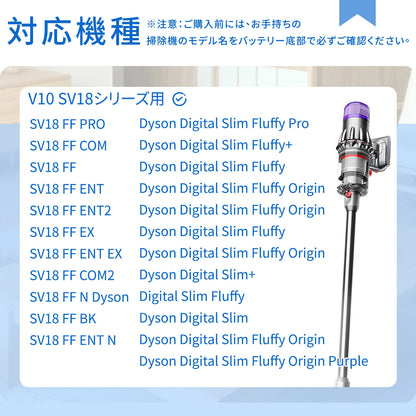 ダイソン SV18 フィルター 互換品 2個 掃除機 V10slim SV18 デジタルスリム 互換フィルター sv18ff Digital Slim Fluffy 高性能 HEPAフィルター コードレス掃除機 交換用部品 吸引力回復 水洗い可能