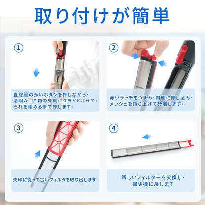 ダイソン SV50 フィルター ダイソン掃除機フィルター SV50 FF AM SV50 FC EX SV50 FC Dyson PencilVac Fluffy AM互換性バキューム掃除機に対応 フィルター 2個セット 互換品