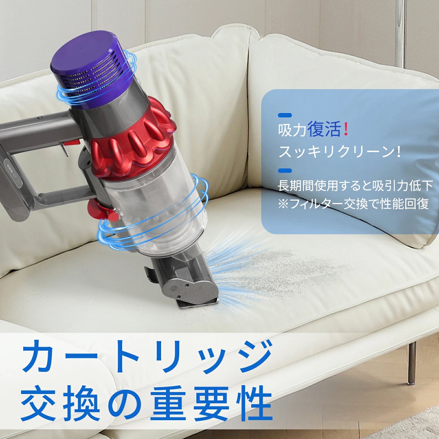 ダイソン V10 フィルター SV12 フィルター 2個 高性能HEPA フィルター 水洗い可能 耐久性あり V10シリーズ掃除機 交換用フィルター