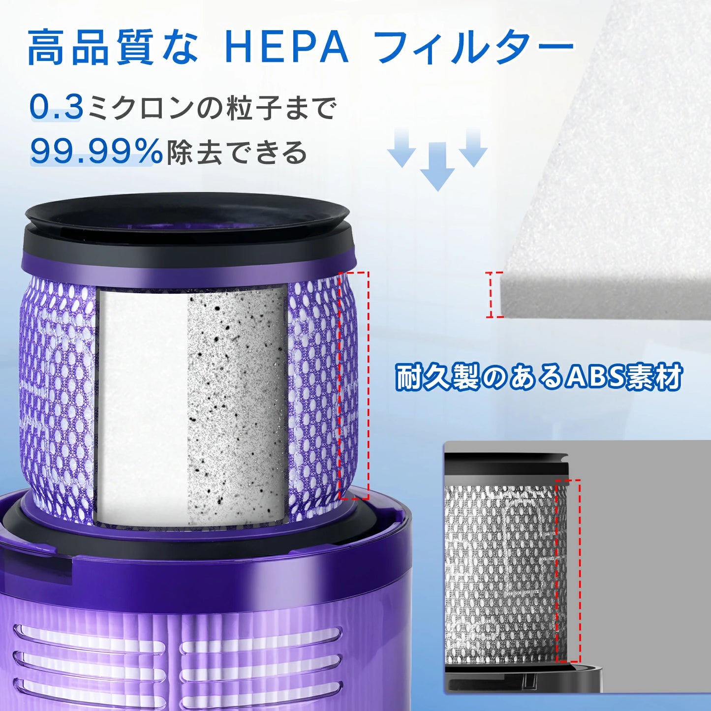 ダイソン V11 フィルター SV14 SV15 SV22 V15 シリーズ 用 フィルター Dyson 掃除機フィルター 交換フィルター コードレス掃除機フィルター 互換品 洗濯可能