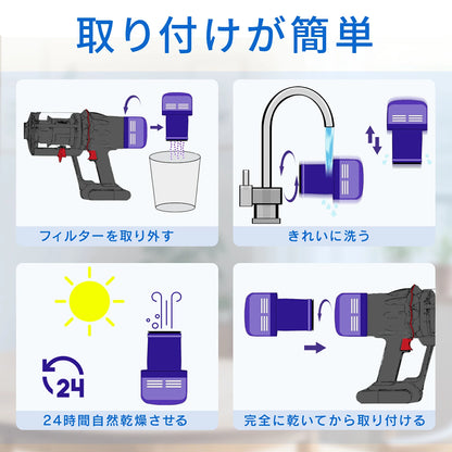 ダイソン V11 フィルター SV14 SV15 SV22 V15 シリーズ 用 フィルター Dyson 掃除機フィルター 交換フィルター コードレス掃除機フィルター 互換品 洗濯可能