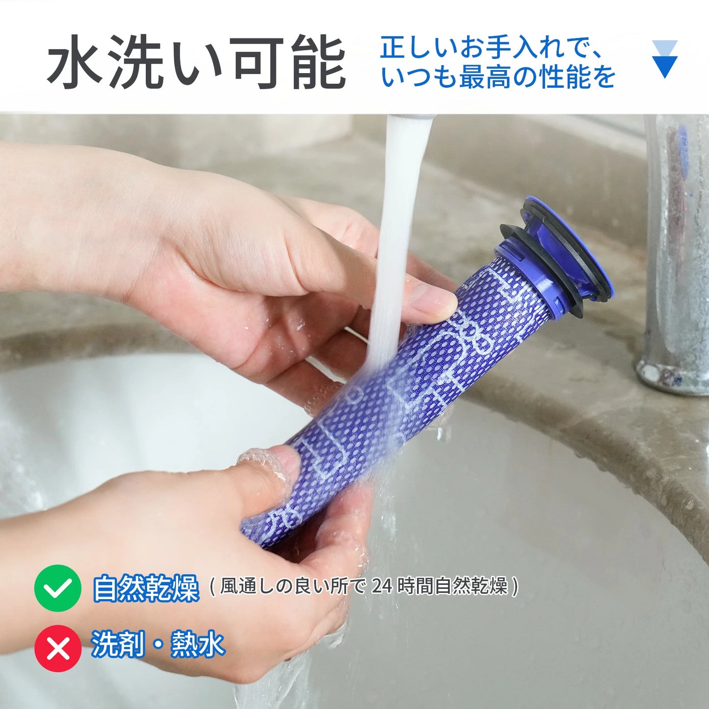 ダイソン V7 V8 フィルター 互換品 4個 SV10 SV11 HH11 掃除機 交換用フィルター V7 Fluffy V8 Slim Fluffy Extra 交換フィルター 2個 プレフィルタ 2個 ポストモーターフィルタ 水洗い